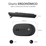 SUBBLIM-SUBKBC-CSSW10-tastiera-Mouse-incluso-Universale-RF-Wireless-QWERTY-Spagnolo-Nero