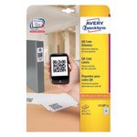 Etichette-adesive-Avery-in-carta-bianca-coprente-per-stampa-QR-code-35-et-foglio-35x35-mm--conf.-25-fogli-L7120-25