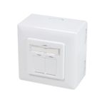 LogiLink NP0126 presa energia RJ-45 Metallico, Bianco