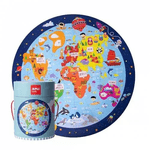 Apli Puzzle Circolare Mappa del Mondo Apli - Dimensioni ?50 cm - 48 Pezzi - Spessore 2 mm