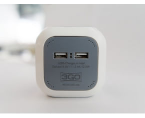 Multipresa-3GO-4-Prese---2xUSB---Forma-Cubo---2.1A---Colore-Bianco