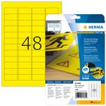 Herma Speciale HERMA - Etichette autoadesive in film opaco - giallo - 212 x 457 mm 1200 pezzi. (25 fogli x 48) (8030)