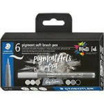 Staedtler-372-Confezione-da-6-Pennarelli-con-Punta-Morbida---Colori-Brillanti-e-Vividi---Non-Ingiallisce-nel-Tempo---Nuovo-Inchiostro-Multi-Inchiostro---Pigmenti-di-Qualita-Premium---Colori-Grigi-Assortiti