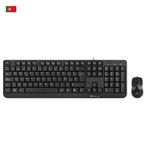 NGS Cocoa Kit, QWERTY, PT tastiera Mouse incluso Universale USB Portoghese Nero