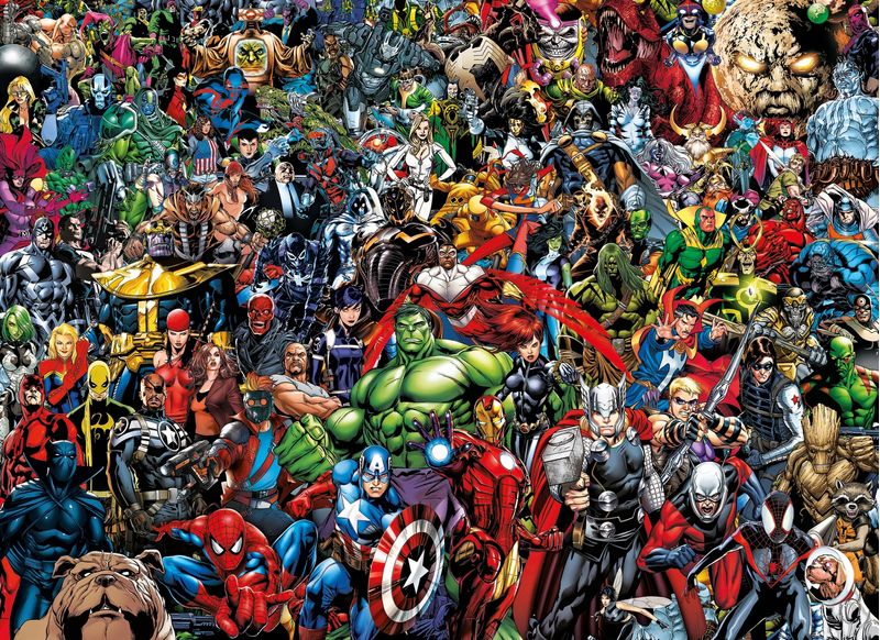 Puzzle-per-Adulti-Clementoni-1000-pezzi-impossible-puzzle-Marvel-dimensione-intero-70x50-cm