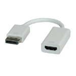 Roline/Value ROLINE DisplayPort-HDMI Adapter 0,15 m HDMI tipo A (Standard) Bianco