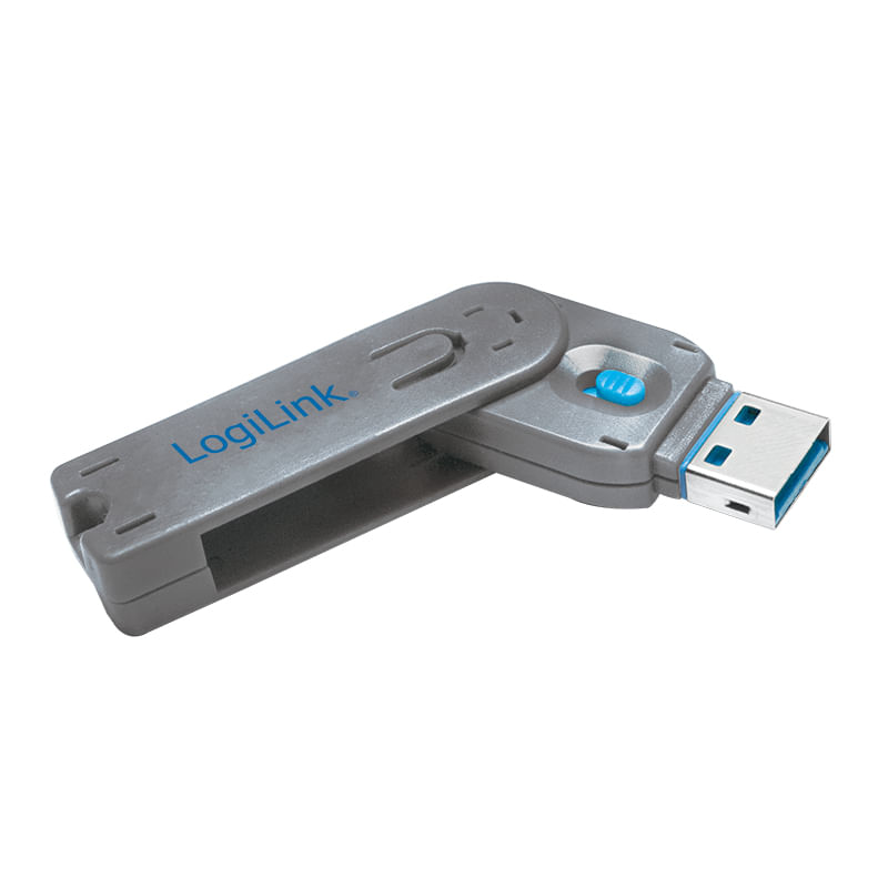 LogiLink-USB-Port-Lock-Portblocker-1-chiave--1-lucchetto-blocco-USB-blu