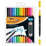 BIC-989695-marcatore-Nero-Blu-Marrone-Verde-Azzurro-Verde-chiaro-Arancione-Rosa-Porpora-Rosso-Viola-Giallo-12-pz