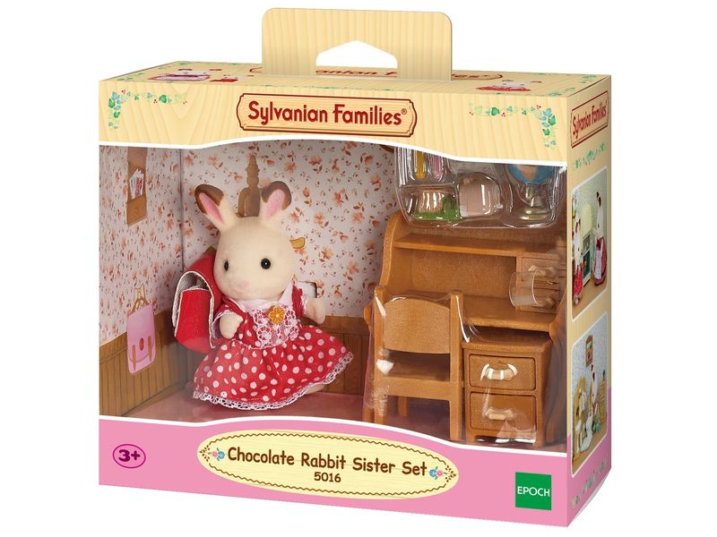 SYLVANIAN-FAMILIES--CONIGLIO-SORELLA-CIOCCOLATO-SET