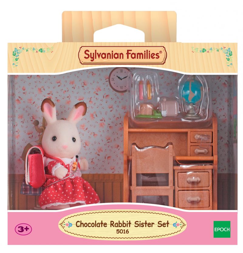 SYLVANIAN-FAMILIES--CONIGLIO-SORELLA-CIOCCOLATO-SET