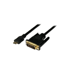 Microconnect HDCPDVIDD cavo e adattatore video 1 m HDMI Type C Mini DVI-D Nero (HDMI Mini - DVI-D M-M 1M - HDCP supporte