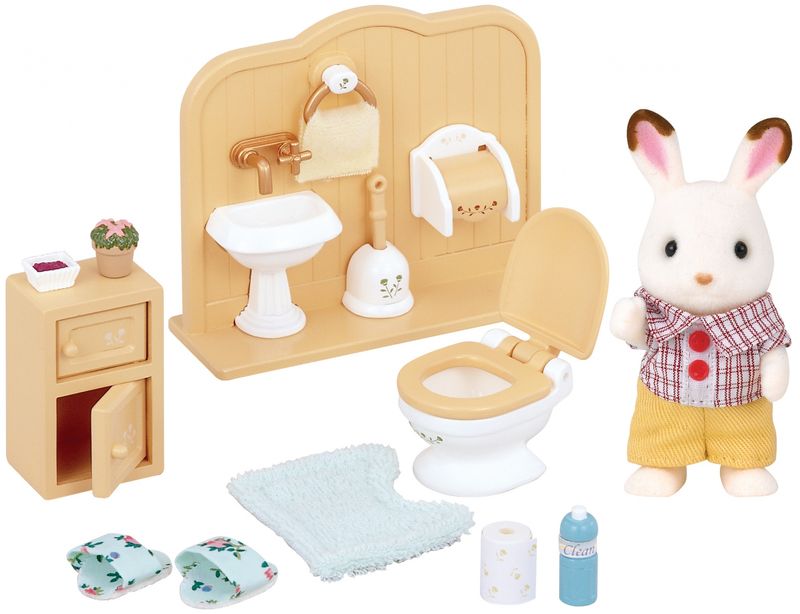 SYLVANIAN-FAMILIES--CONIGLIO-FRATELLO-CIOCCOLATO-SET