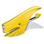 Leitz Cucitrice a pinza, Capacità 15 fogli, Design ergonomico in metallo, Include punti, Gamma WOW, 55472016 - Giallo