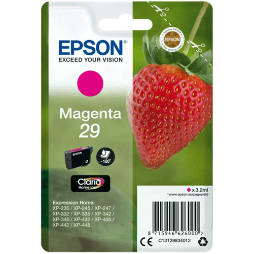 ORIGINALE-Epson-Cartuccia-d-inchiostro-magenta-C13T29834012-29-180-pagine-32ml-C13T29834010