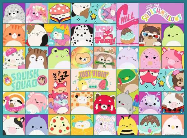 Ravensburger---Puzzle-100-Pezzi-XXL-Squishmallows-Idea-Regalo-per-Bambini-6--Anni-Gioco-Educativo-e-Stimolante