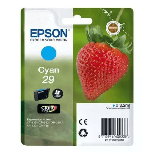 ORIGINALE-Epson-Cartuccia-d-inchiostro-ciano-C13T29824012-29-180-pagine-32ml-C13T29824010