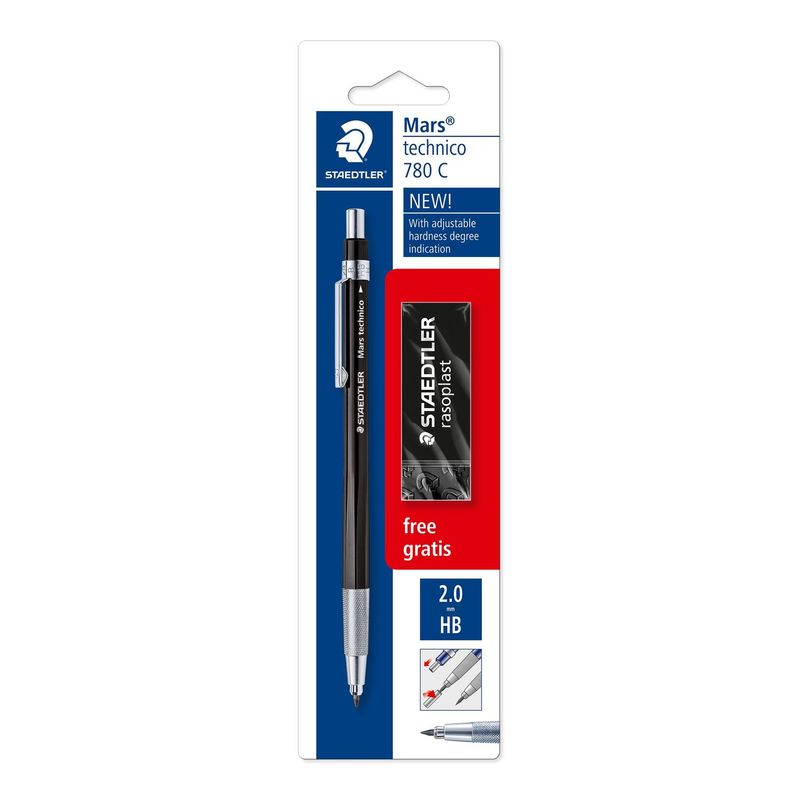 Staedtler-Mars-Technico-780-C-Confezione-da-1-Portamine-Tecnico-2mm---1-Gomma-Rasoplast