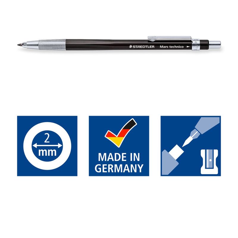 Staedtler-Mars-Technico-780-C-Confezione-da-1-Portamine-Tecnico-2mm---1-Gomma-Rasoplast