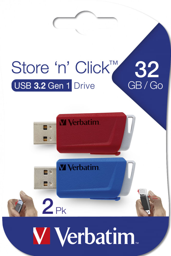 Verbatim-Store--n--Click---Memoria-USB-3.2-GEN1---2x32-GB---Rosso-Blu--V-Store-n-Click-USB-3.0-2x32GB-R-B-