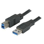 M-Cab USB A - USB B 3 m cavo USB USB 3.2 Gen 1 3.1 Gen 1 Nero (3M USB 3.0 A-B M/M BLACK - .)