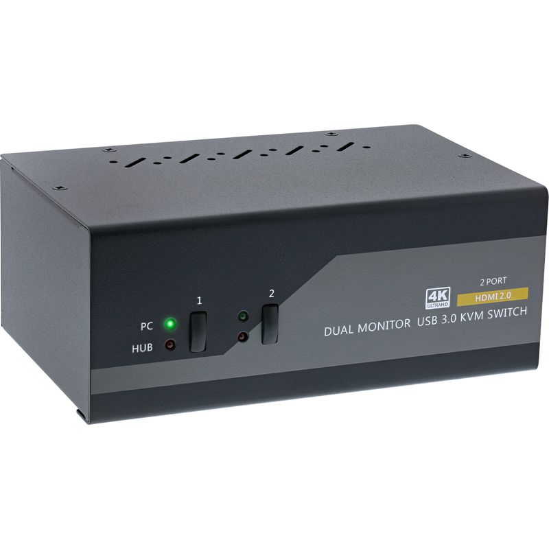 Switch-KVM-da-tavolo---2-vie---Doppio-monitor---HDMI---4K---USB-3.0---Audio