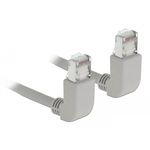 DeLOCK - Patch-Kabel - RJ-45 (M) nach oben gewinkelt bis RJ-45 (M) nach oben gewinkelt - 50cm - S/FTP - CAT 6a - geschir