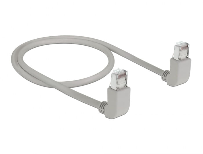 DeLOCK---Patch-Kabel---RJ-45--M--nach-oben-gewinkelt-bis-RJ-45--M--nach-oben-gewinkelt---50cm---S-FTP---CAT-6a---geschir