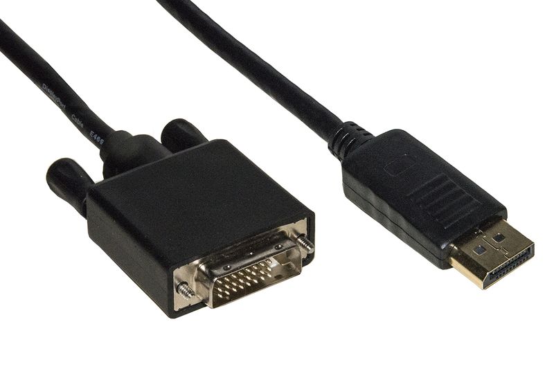 Cavo-Displayport-Maschio---Dvi-Maschio-Contatti-Dorati-Mt.-5