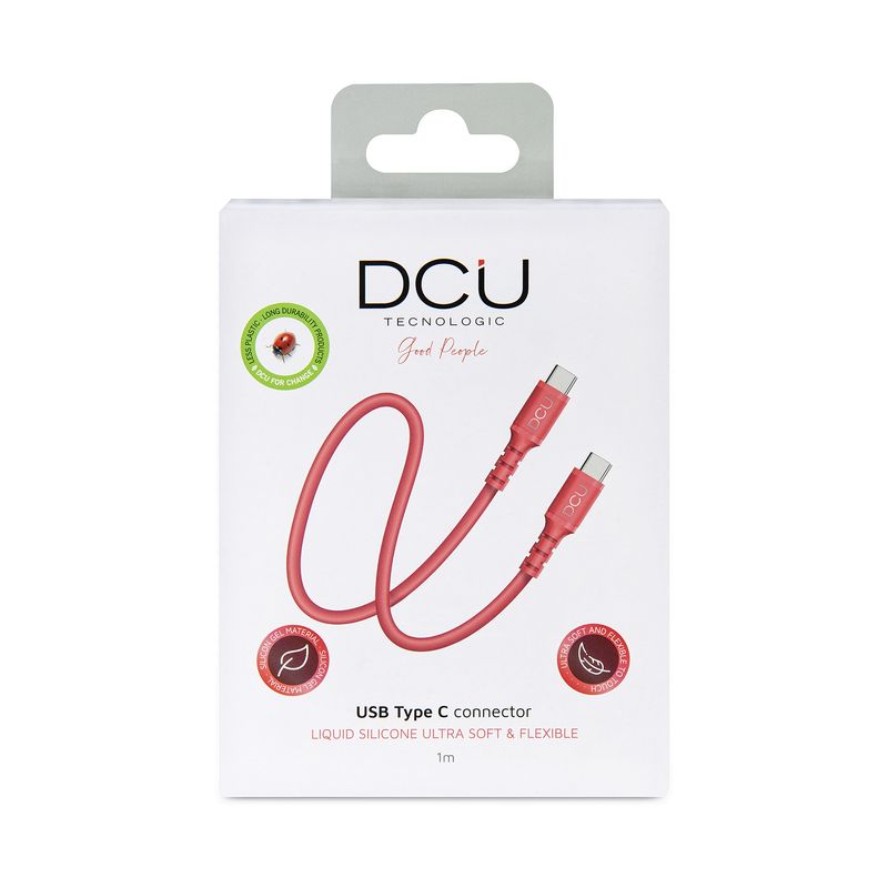 DCU-Advance-Tecnologic-30402080-cavo-USB-1-m-USB-2.0-USB-A-USB-C-Rosso