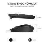 SUBBLIM-SUBKBC-CSSK01-tastiera-Mouse-incluso-USB-QWERTY-Spagnolo-Nero