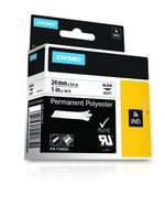 DYMO-24mm-RHINO-Permanent-Polyester-nastro-per-etichettatrice-D1--Dymo-S0773830-24mm-Black-on-White-Permanent-Polyester-