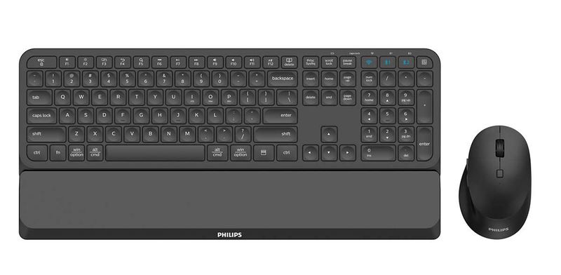 Philips-6000-series-SPT6607B-21-tastiera-Mouse-incluso-RF-senza-fili--Bluetooth-Nero--6000-series-SPT6607B-keyboard---Mo