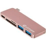 ESTUFF ES84121-ROSE replicatore di porte e docking station per laptop USB 3.2 Gen 2 3.1 Gen 2 Type-C Rose Gold (USB-C Sl