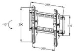 Staffa-A-Muro-Per-Tv-Fino-A-25-Kg-Da-17-A-37-Fino-A-Vesa-200X200