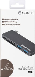 eSTUFF-ES84121-GREY-replicatore-di-porte-e-docking-station-per-laptop-USB-3.2-Gen-1-3.1-Gen-1-Type-C-Grigio--USB-C-Slot-