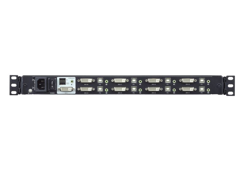 Aten-Single-Rail-8-Port-DVI-FHD-LCD-KVM-Switch-TASTIERA-INGLESE