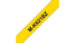 ORIGINALE-Brother-Nastro-Nero-su-giallo-M-K621BZ-M-K621-9-mm-x-8-m-non-laminato