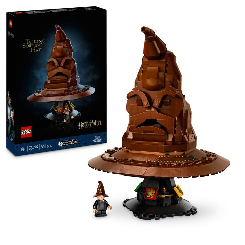 LEGO-Harry-Potter-76429-Cappello-Parlante-di-Hogwarts-con-Stemma-delle-Case-e-31-Suoni-Idea-Regalo-per-Adulti-per-Lui-e-Lei