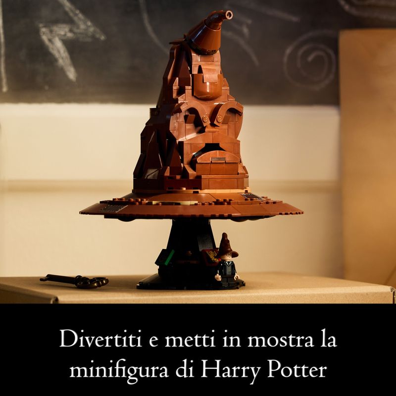 LEGO-Harry-Potter-76429-Cappello-Parlante-di-Hogwarts-con-Stemma-delle-Case-e-31-Suoni-Idea-Regalo-per-Adulti-per-Lui-e-Lei