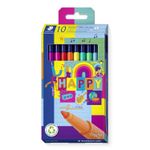 Staedtler Triplus Color 323 Confezione da 10 pennarelli a punta fine - Corsa 1 mm circa - Inchiostri a base d acqua