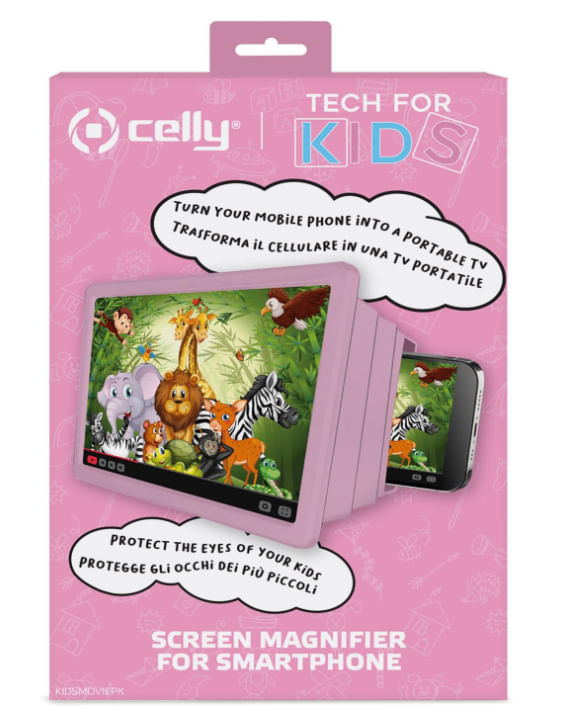 Celly-Accessori-Smartphone-Marca-Modello-Screen-Magnifier-Kids-Pink