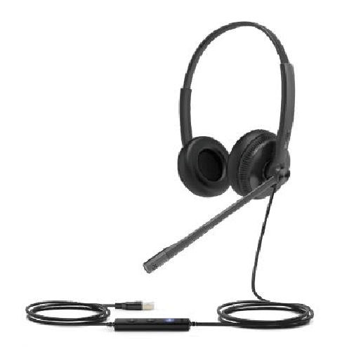 USB-Wired-Headset--Binaural-Ear--dual-ear---USB-A-2.0--Noise-Canceling-Microphone--Leather-Ear-Cushions