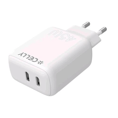 CELLY-Travel-Charger-2-USB-C-45W-Marca