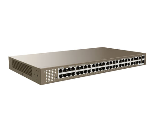 Switch-Gigabit-Ethernet-da-50-Porte-Tenda-48-Porte-Gigabit---2-Porte-Gigabit-SFP-Switch-non-Gestito-VLAN-Protezione-Contro-i-Fulmini-6-kV-Indicatore-LED-Montaggio-su-Tavolo-Parete-Rack