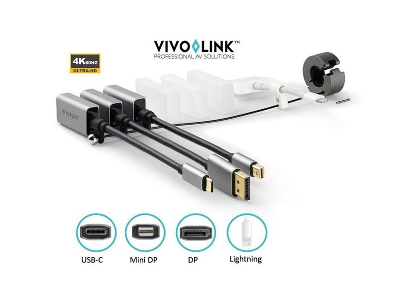 Vivolink-PROADRING13S-cavo-e-adattatore-video-HDMI-Alluminio--Pro-Adapter-Ring-USB-C---DisplayPort-Mini---DisplayPort-Li