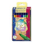 Staedtler Triplus Color 323 Confezione da 10 pennarelli a punta fine - Corsa 1 mm circa - Inchiostri a base d acqua