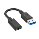 Hamlet XADU3-UCF01 cavo USB USB 3.2 Gen 1 (3.1 Gen 1) 0,1 m USB A USB C Nero