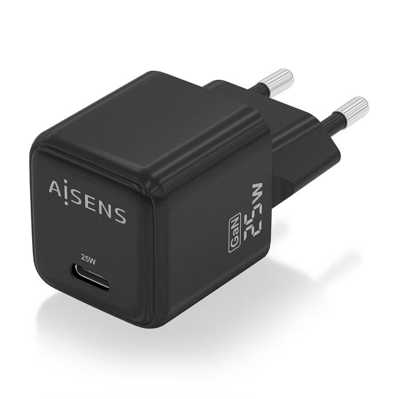 AISENS-ASCH-25W1P013-BK-Caricabatterie-per-dispositivi-mobili-Universale-Nero-AC-Ricarica-rapida-Interno