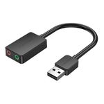 Vention Scheda audio esterna USB a 2 porte 015 M Nera