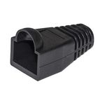 Link CONFEZIONE 100 COPRICONNETTORI 6MM PER PLUG RJ45 8 POLI CAVO CAT 5E- 6 NERI